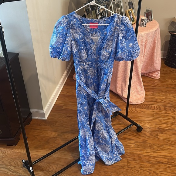 Lilly Pulitzer long blue dress - Picture 2 of 6